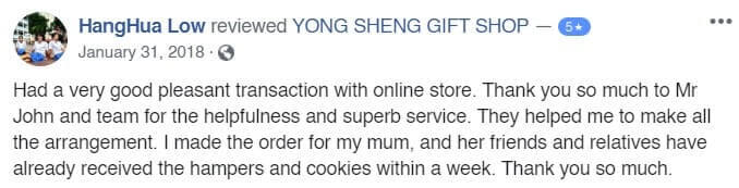 Yong Sheng Testimonial Yong Sheng Gift Shop
