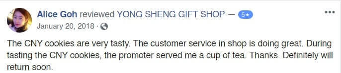 Yong Sheng Testimonial Yong Sheng Gift Shop
